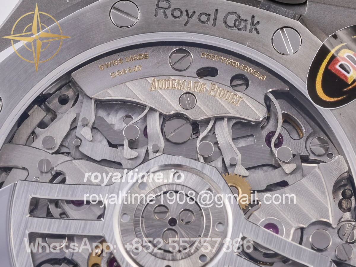 Audemars Piguet Royal Oak Chrono 26240 SS DDF Silver Dial on White Rubber Strap DD4401 (50th Anniversary) - Image 18