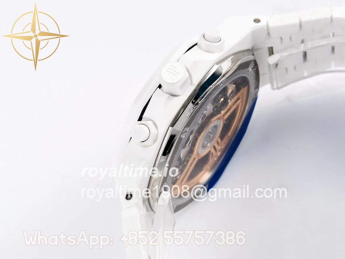 Audemars Piguet Royal Oak Chrono 26240 White Ceramic APSF Black Dial On White Ceramic Bracelet SA4401 - Image 18