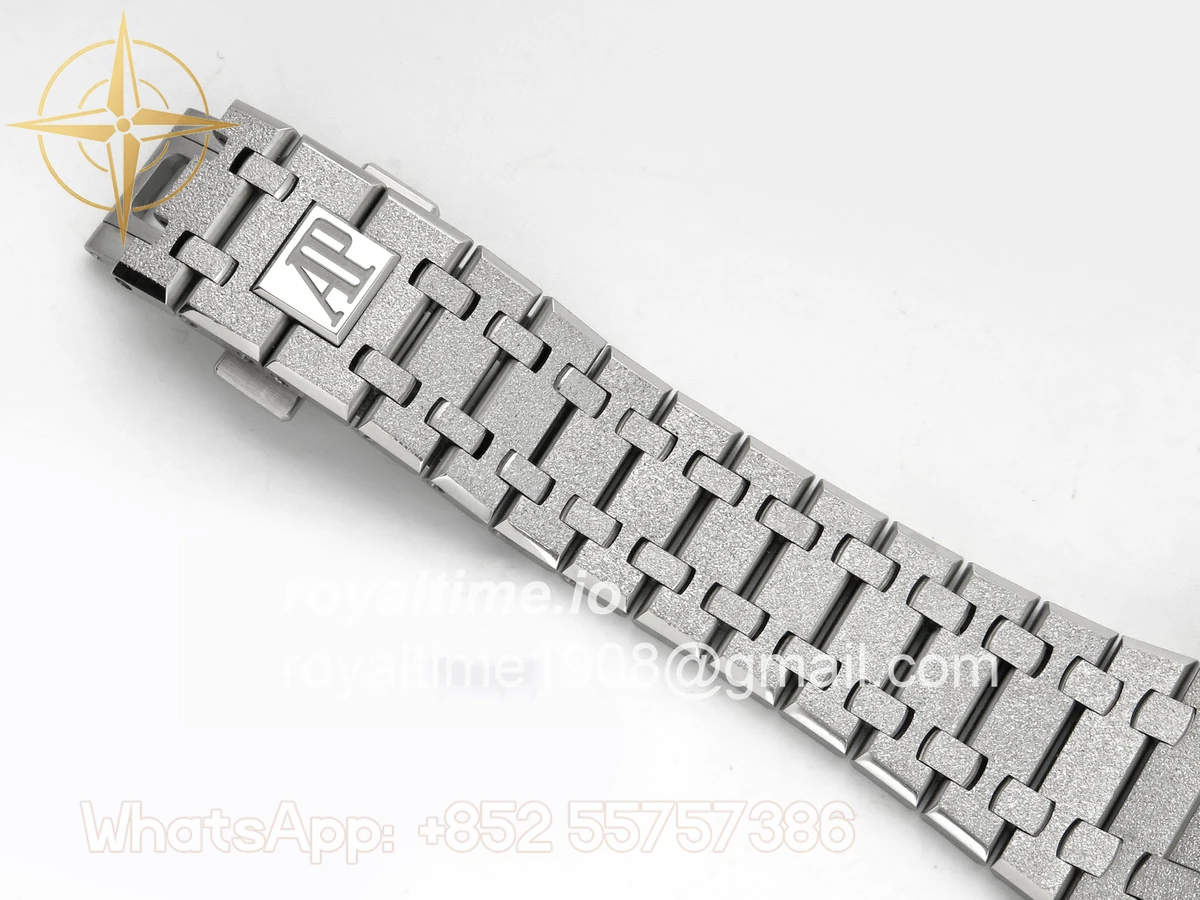 Audemars Piguet Royal Oak Chrono 26331 Frosted SS APSF Purple/White Dial on Bracelet A2385 - Image 18