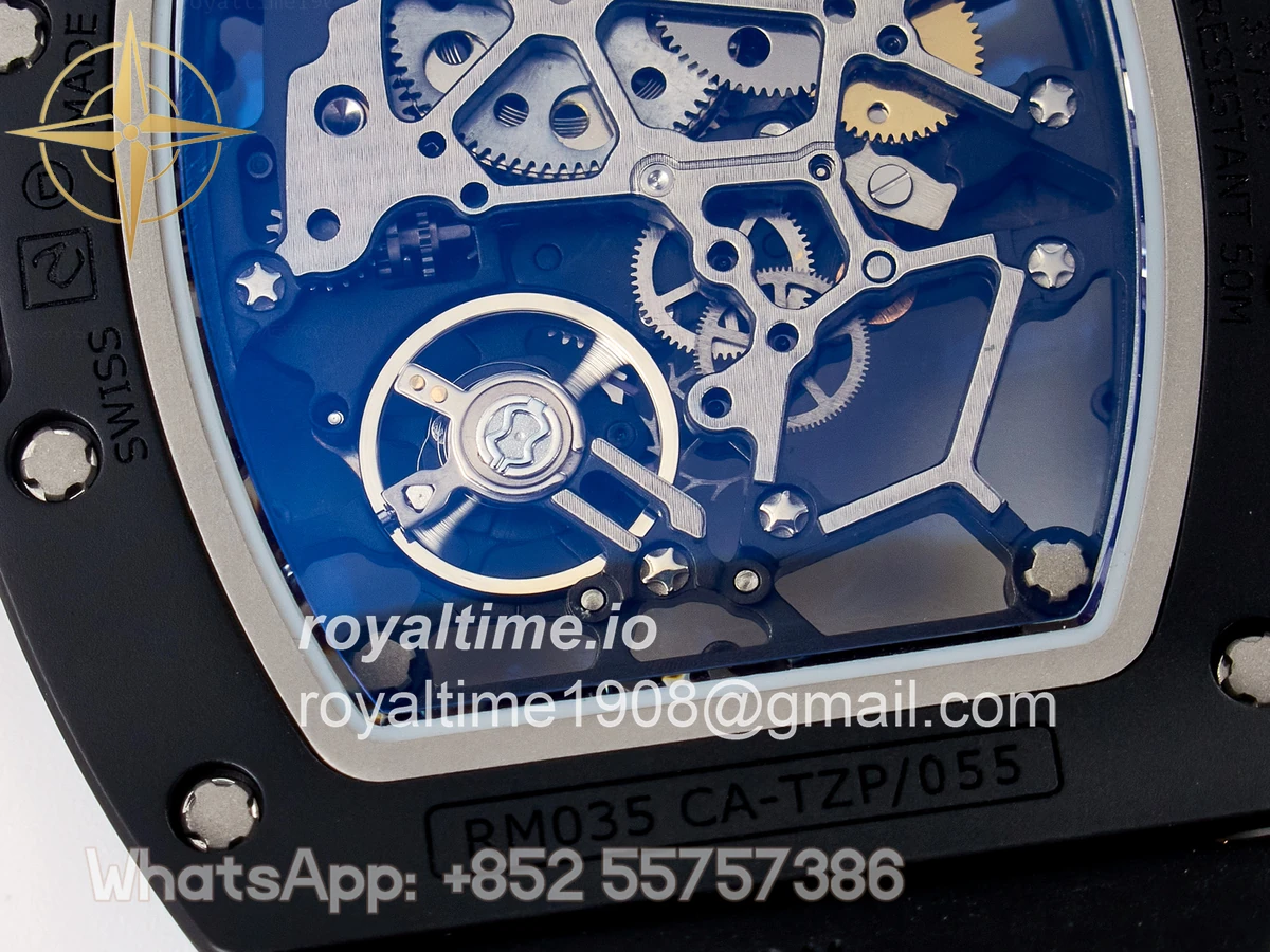 Richard Mille RM035-02 RG Black Ceramic SONIC Skeleton Dial on Black Rubber Strap RMUL1 - Image 18