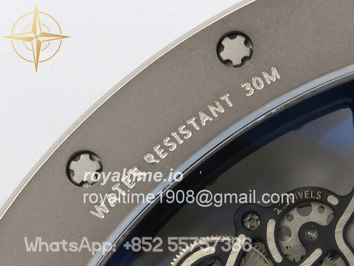 Richard Mille RM055 Gray Ceramic MLF on Gray Rubber Strap RMUL2 V2 (Brushed Ribs) - Image 18