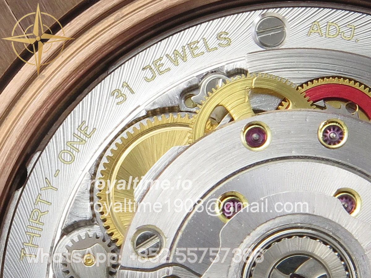 Rolex Day Date 36 RG QF 904L Steel Green Roman Dial on President Bracelet A2836 V3 - Image 18