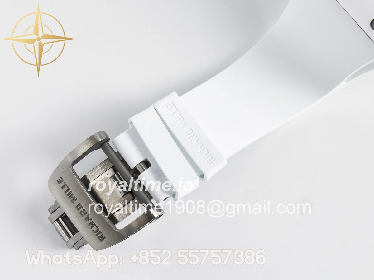 Richard Mille RM061 White Ceramic ZF on White Rubber Strap RMUL2 - Image 19