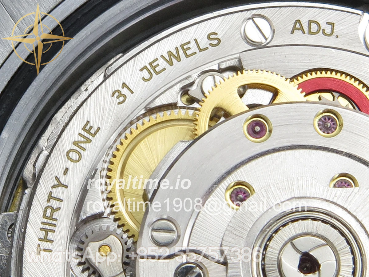 Rolex DayDate 40 SS QF 904L Steel Black Crystal Dial on President Bracelet VR3255 V8 (Gain Weight) - Image 19