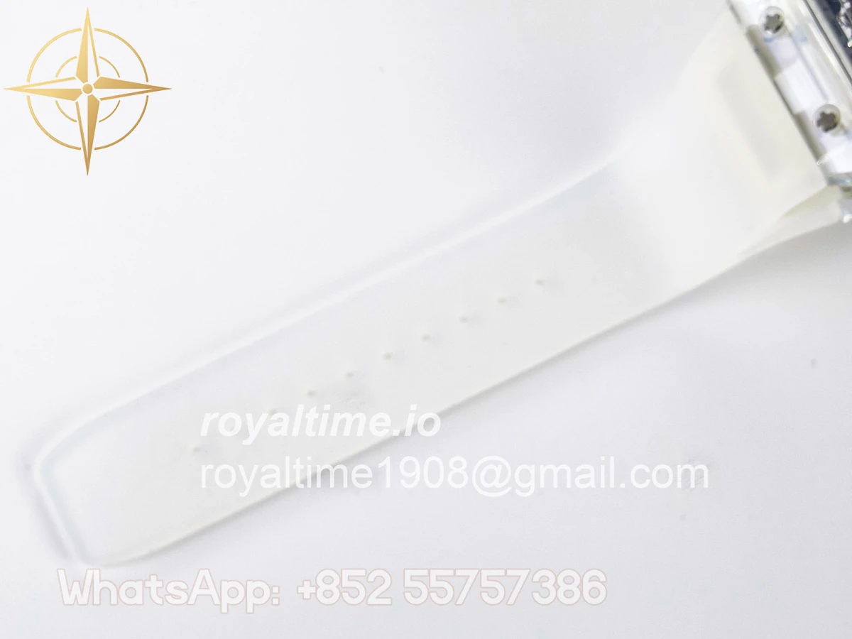 Richard Mille RM56-02 Transparent Tourbillon RMF Skeleton White Dial on Transparent Rubber Strap - Image 19