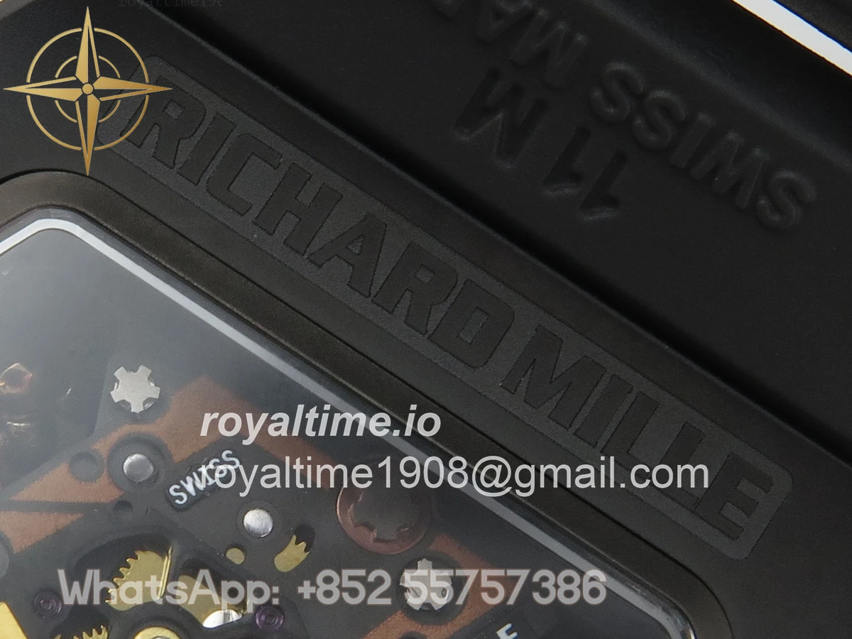 Richard Mille RM88 Tourbillon Smiley Black Ceramic RMF on Black Rubber Strap - Image 19
