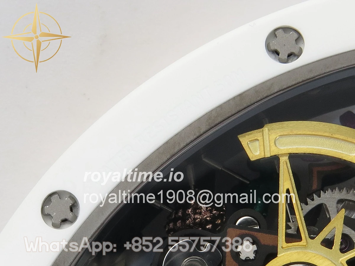 Richard Mille RM88 Tourbillon Smiley White Ceramic RMF on White Velcro Strap - Image 19