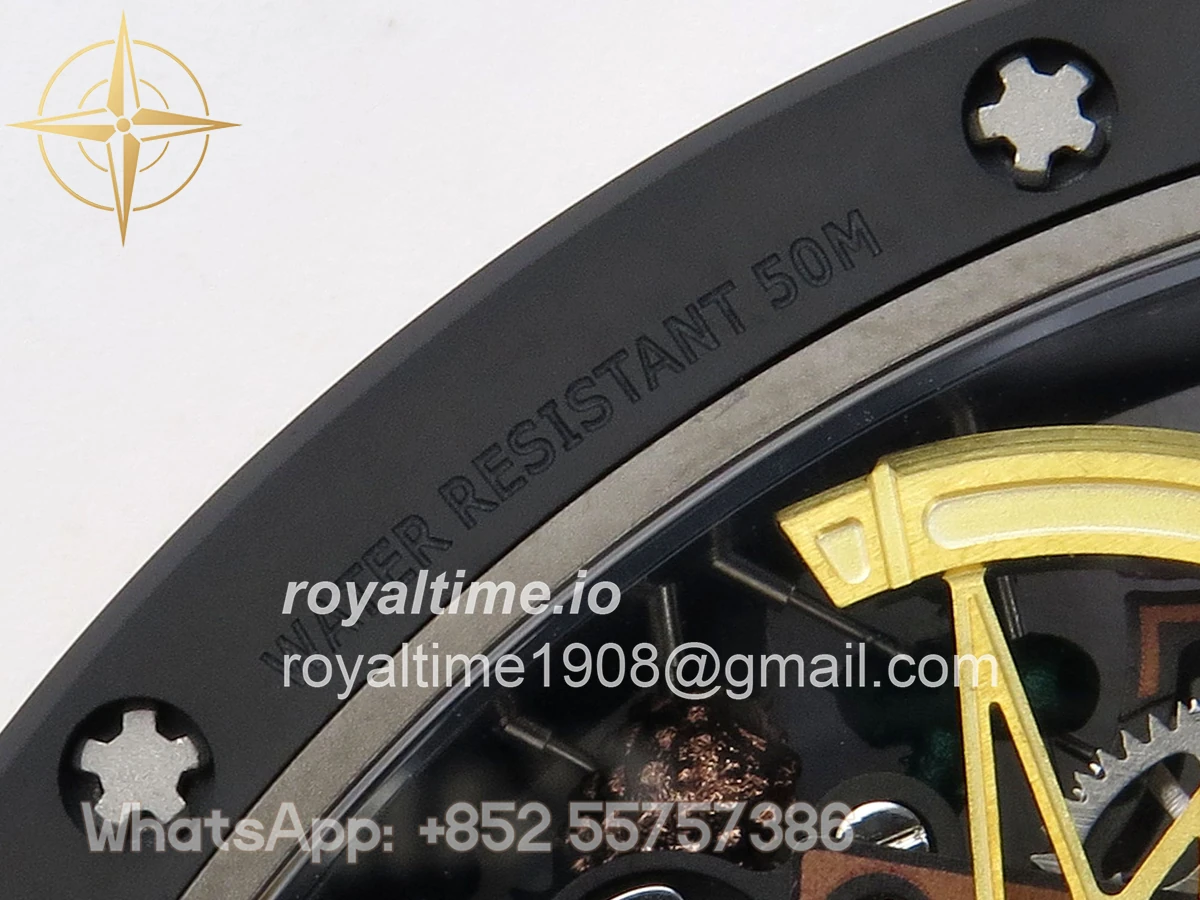 Richard Mille RM88 Tourbillon Smiley White Ceramic RMF on Yellow Rubber Strap - Image 19