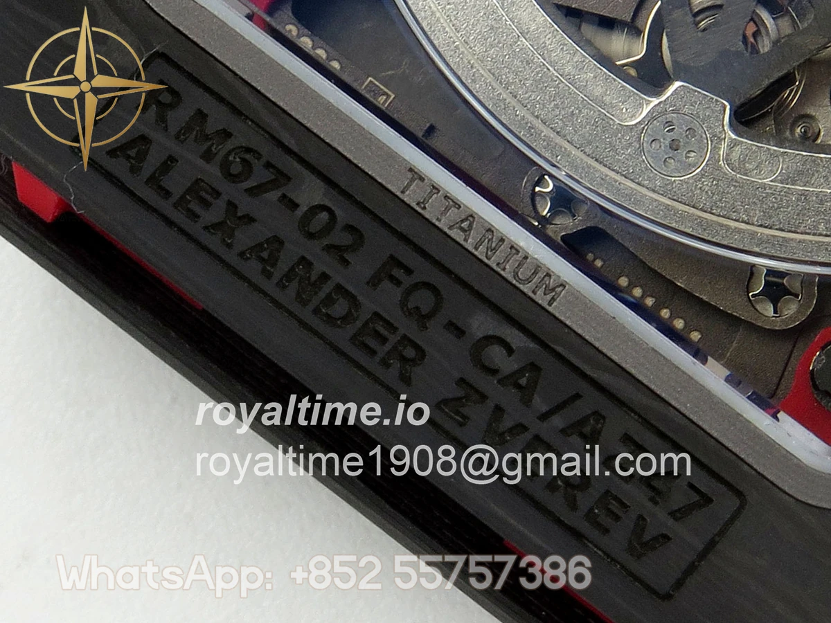 Richard Mille Umi Maker's RM67-02 Black NTPT Alexander Black/Red/Yellow Skeleton Dial on Nylon strap CRMA7 V2 - Image 19