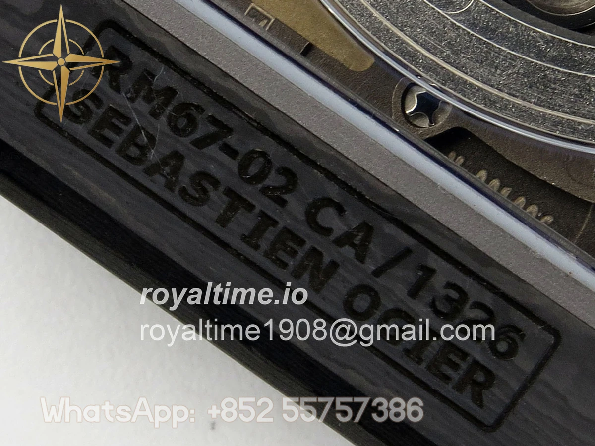 Richard Mille Umi Maker's RM67-02 Black NTPT France Blue/Red/White Skeleton Dial on Nylon strap CRMA7 V2 - Image 19