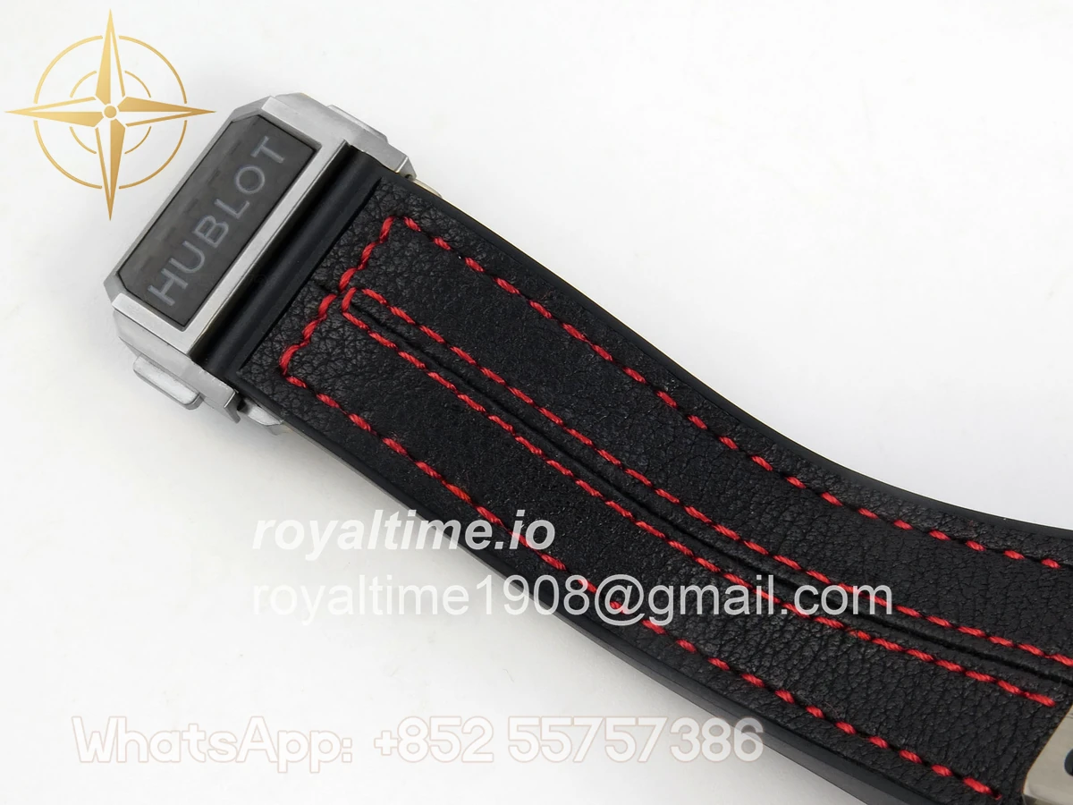 Hublot Big Bang Ferrari Titanium HBBF Carbon Fiber Bezel on Black Leather Strap A1241 - Image 19