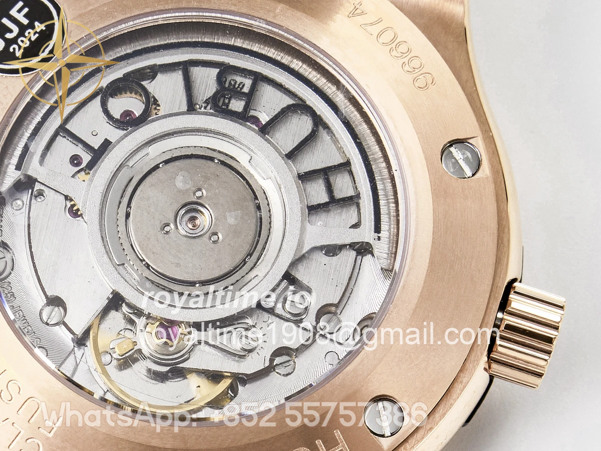 Hublot Classic Fusion 38mm RG JJF Gray Dial on Black Gummy Leather Strap - Image 19