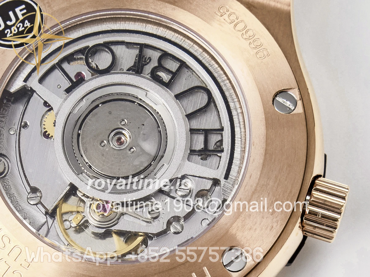 Hublot Classic Fusion 38mm RG JJF White Dial on Black Gummy Leather Strap - Image 19