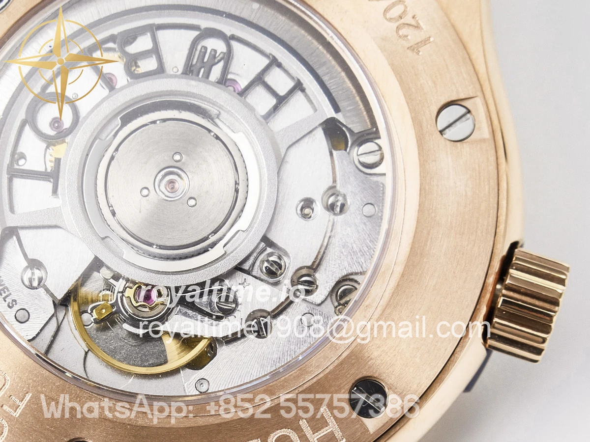 Hublot Classic Fusion 42mm RG JJF Blue Dial on Blue Gummy Leather Strap - Image 19