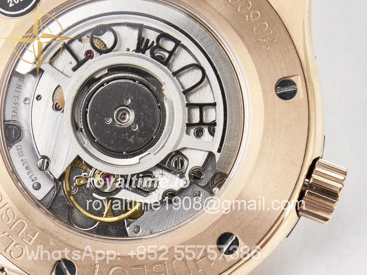 Hublot Classic Fusion 42mm RG JJF White Dial on Black Gummy Leather Strap - Image 19