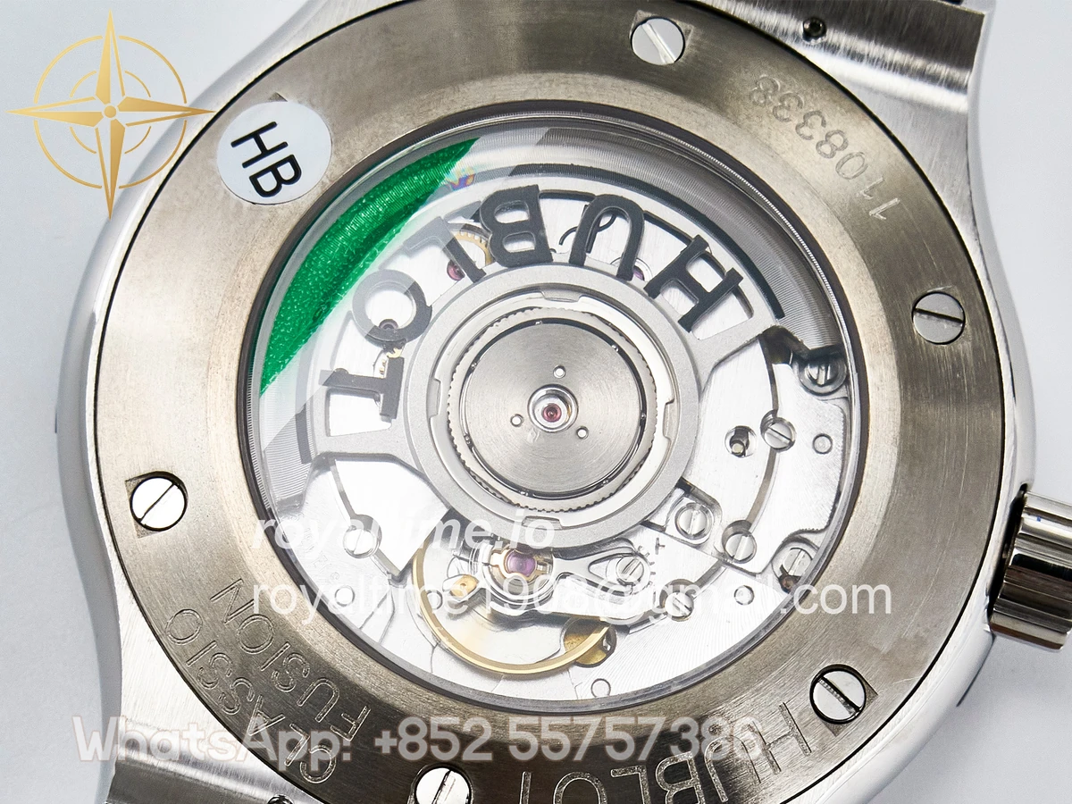 Hublot Classic Fusion Bang 42mm HBF Gray Dial Diamonds Bezel on Gray Leather Strap A2892 - Image 19