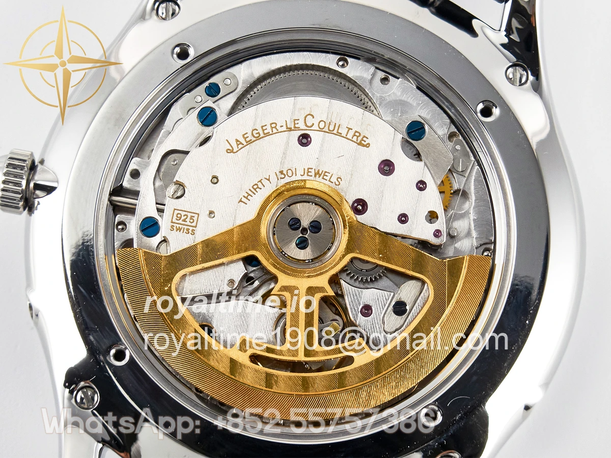 Jaeger-LeCoultre Master Ultra Thin Moon 1368420 SS Z+F White Dial on Black Leather Strap SA925 - Image 19