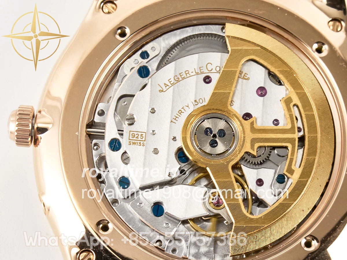 Jaeger-LeCoultre Master Ultra Thin Moon RG Z+F White Dial on Brown Leather Strap A925 - Image 19