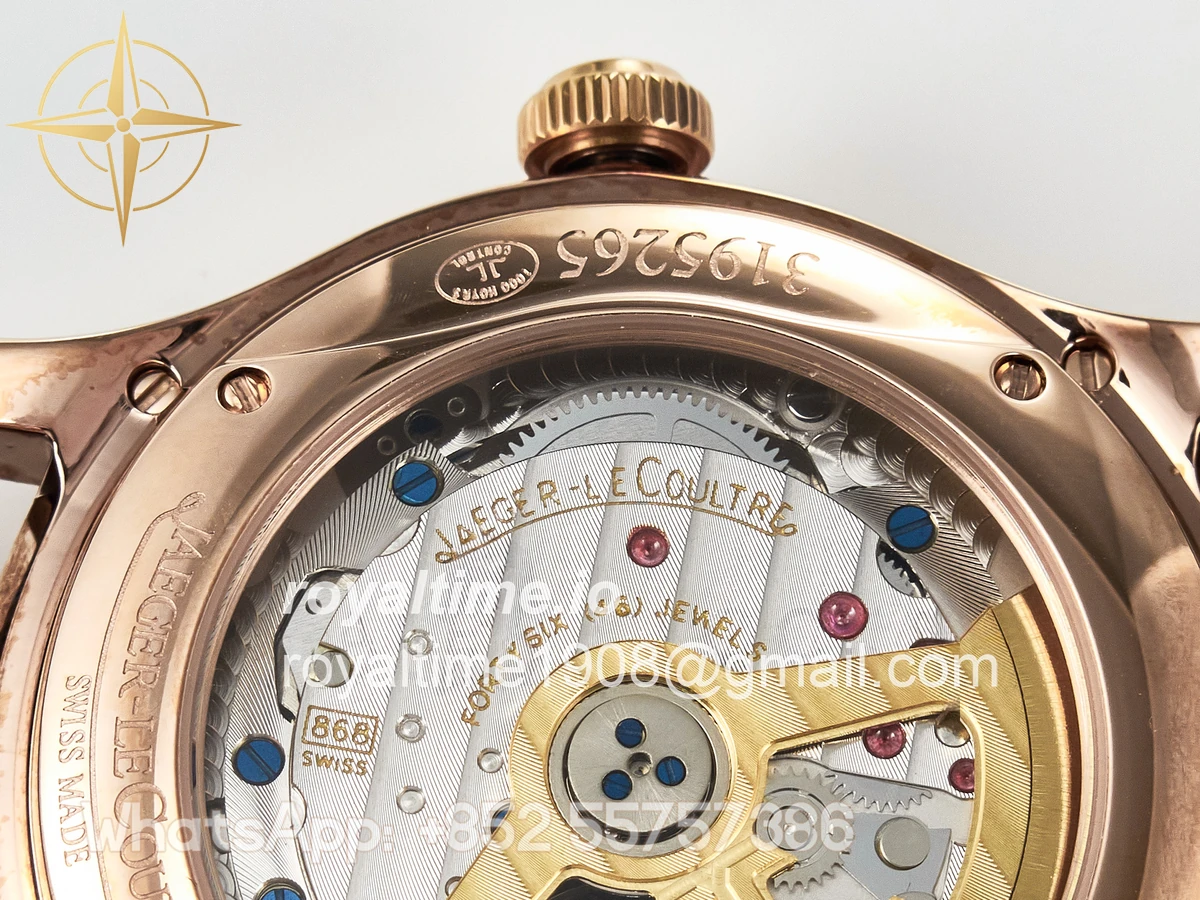 Jaeger-LeCoultre Master Ultra Thin Perpetual Calendar RG V9F White Dial on Brown Leather Strap A868 V2 - Image 19