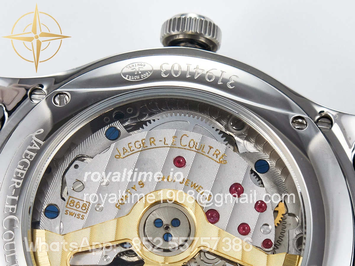 Jaeger-LeCoultre Master Ultra Thin Perpetual Calendar SS V9F White Dial on Black Leather Strap A868 V2 - Image 19