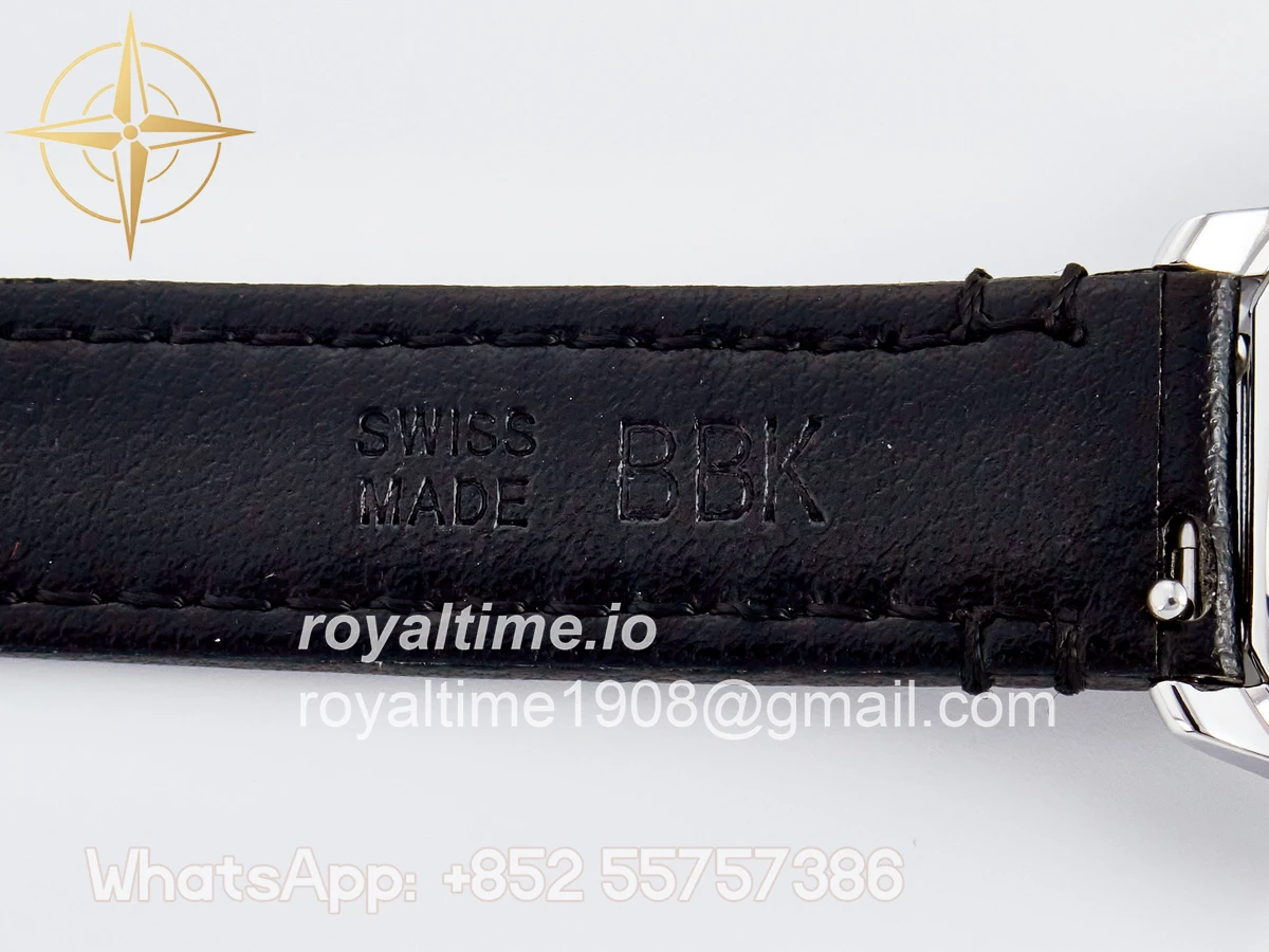 Cartier Ronde De Cartier 29mm DRF Sandblasted Silver-Plated White Dial on Black Leather Strap Ronda Quartz - Image 19