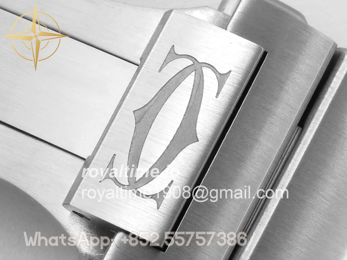 Cartier Santos de Cartier Skeleton PVD MLF Skeleton Black Skeleton Dial on SS SmartLink Bracelet 9611MC - Image 19