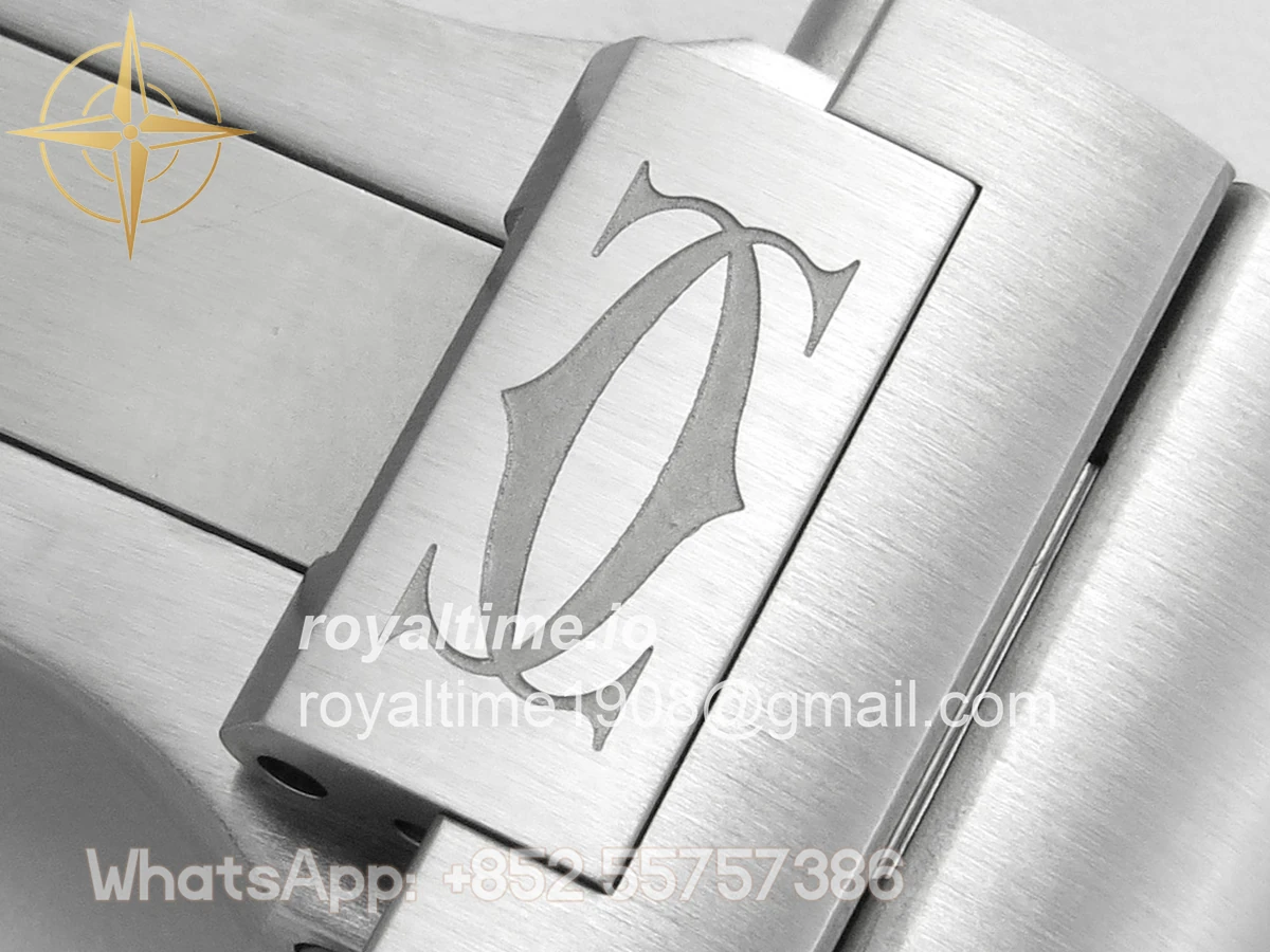 Cartier Santos de Cartier Skeleton SS MLF Skeleton Green Dial on SS SmartLink Bracelet 9611MC - Image 19