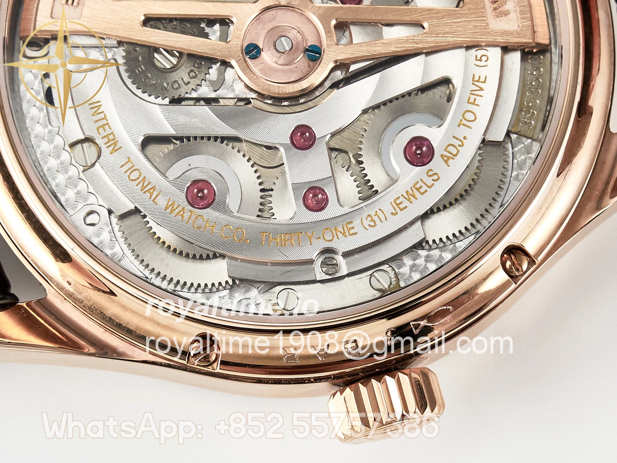 IWC IW5033 Portugieser Perpetual Calendar RG V9F White Dial on Black Leather Strap A52610 - Image 19