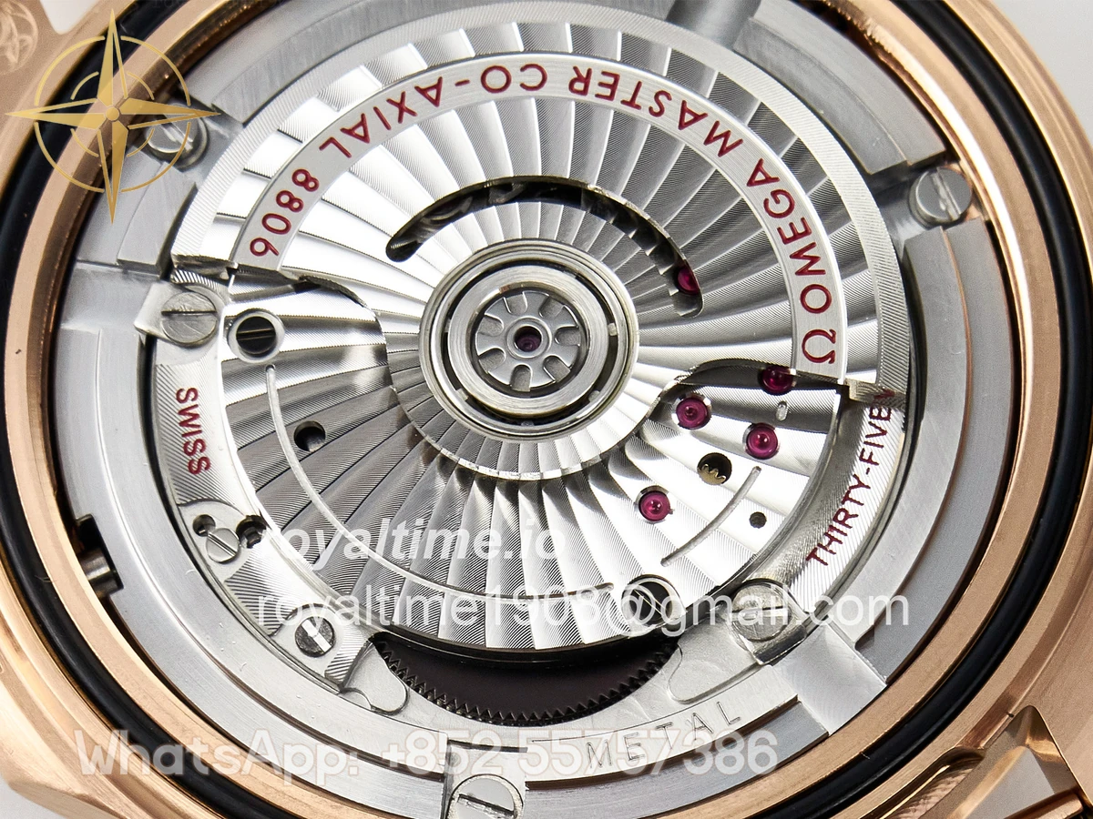 Omega Seamaster 300M Diver Rose Gold VSF Black Dial on Mesh Bracelet A8806 - Image 19