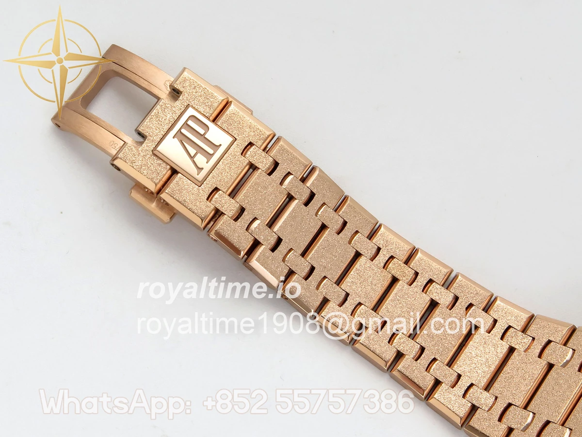 Audemars Piguet Royal Oak Chrono 26240 Frosted RG DDF Blue Dial on RG Bracelet DD4401 - Image 19