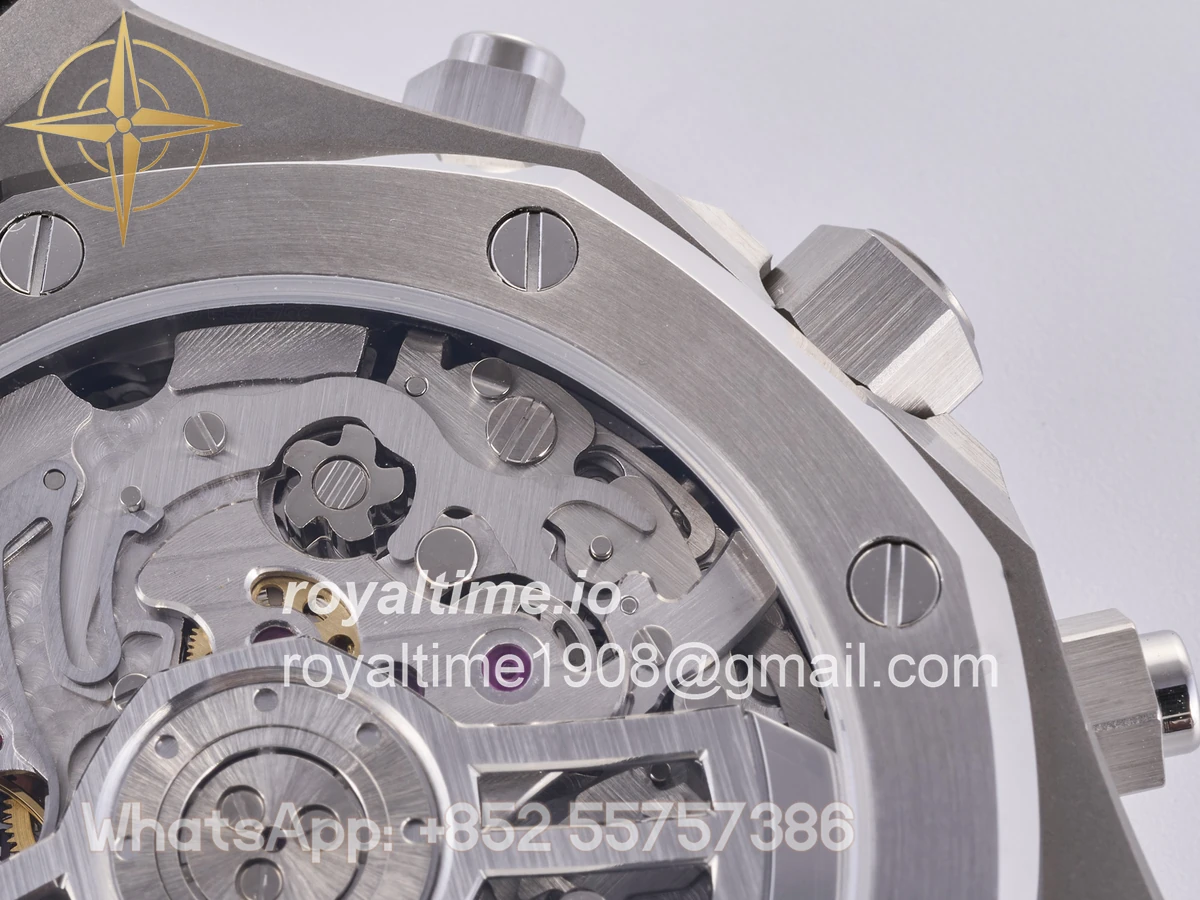Audemars Piguet Royal Oak Chrono 26240 SS DDF Black Dial on Black Rubber Strap DD4401 (50th Anniversary) - Image 19