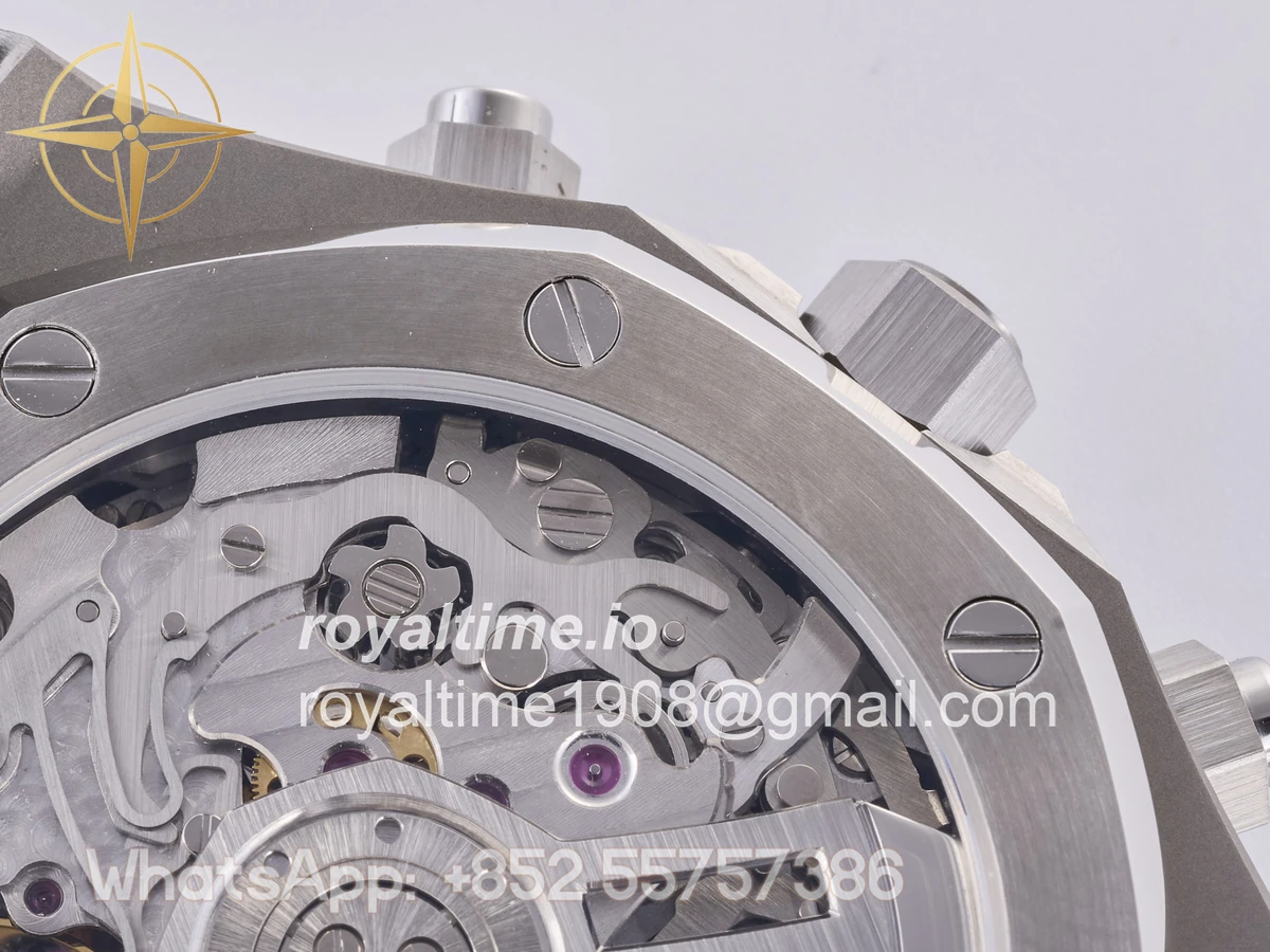 Audemars Piguet Royal Oak Chrono 26240 SS DDF Blue Dial on Blue Rubber Strap DD4401 (50th Anniversary) - Image 19