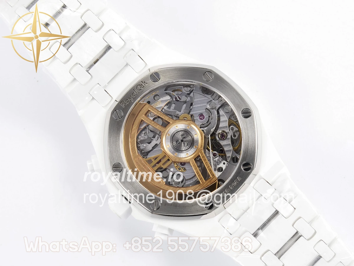 Audemars Piguet Royal Oak Chrono 26240 White Ceramic APSF Black Dial On White Ceramic Bracelet SA4401 - Image 19