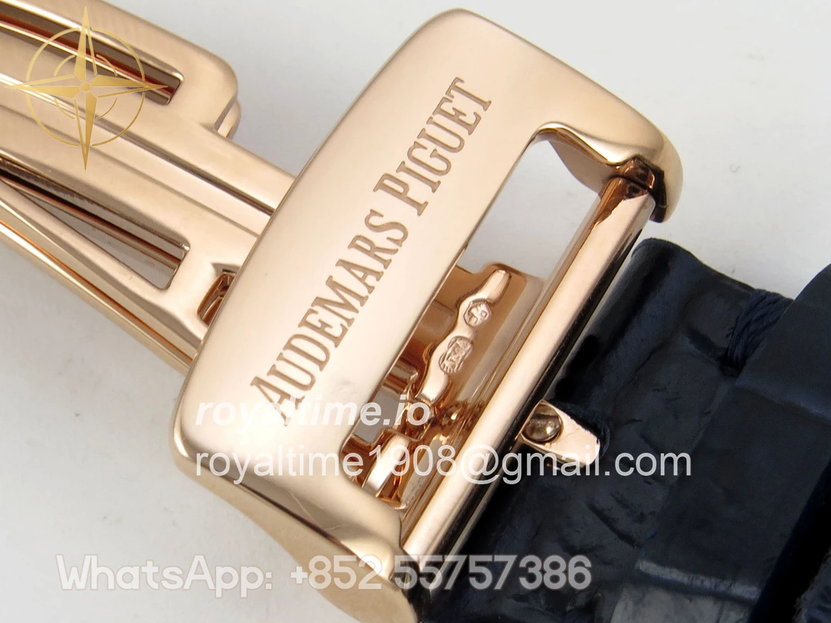 Audemars Piguet Royal Oak Chrono 26331 RG APWF Blue/RG Dial on Brown Leather Strap A2385 - Image 19