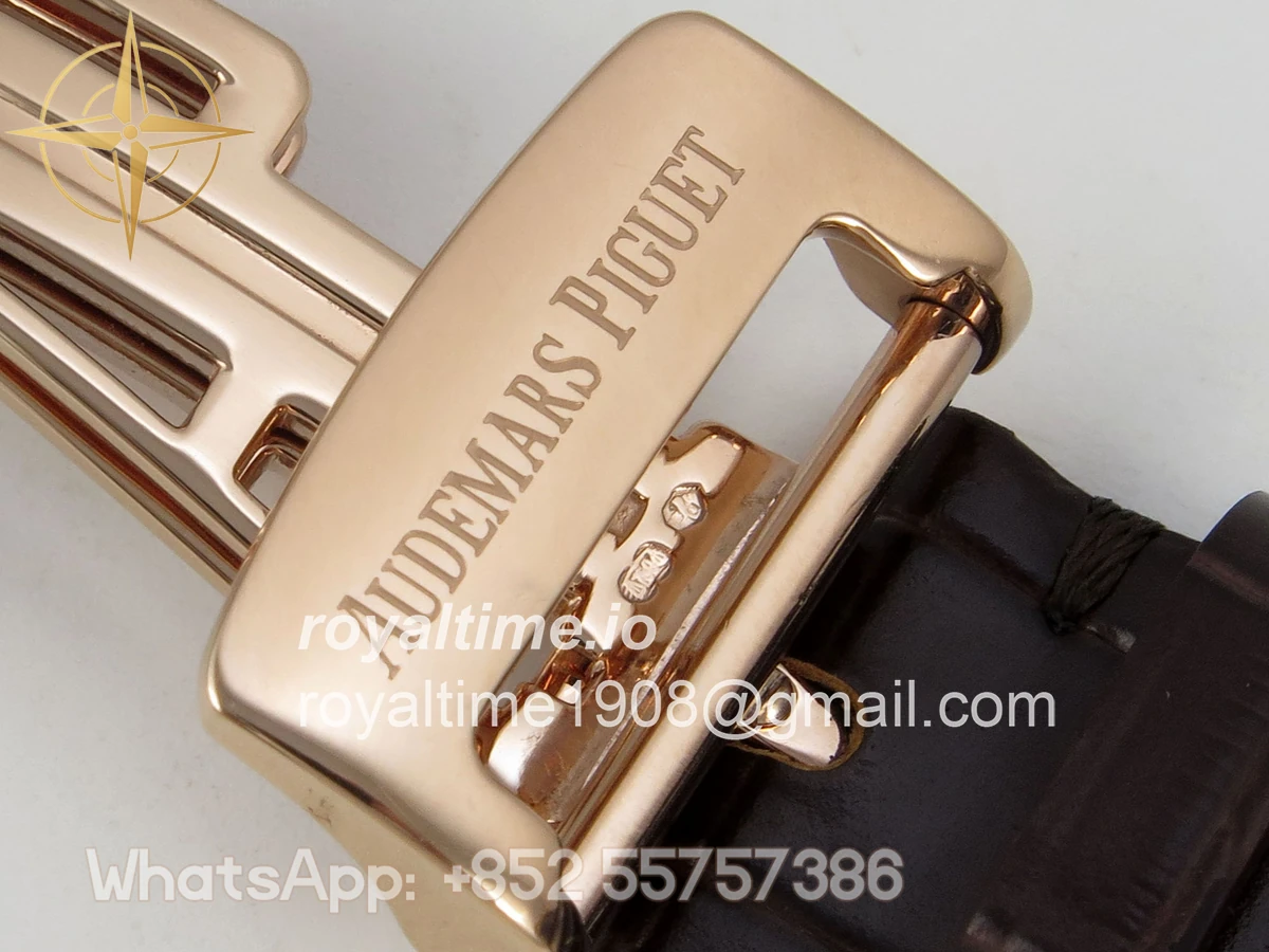 Audemars Piguet Royal Oak Chrono 26331 RG APWF Brown/RG Dial on Brown Leather Strap A2385 - Image 19