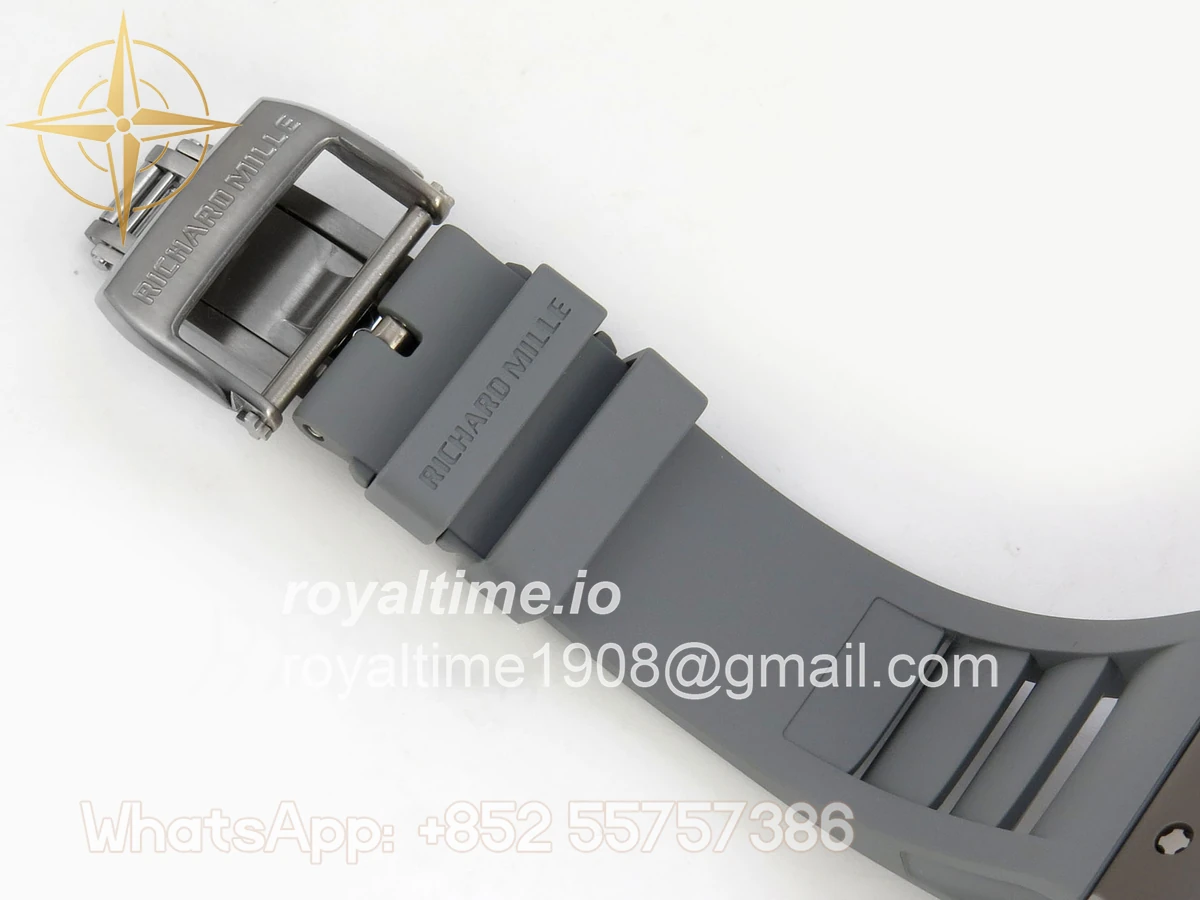Richard Mille RM055 Gray Ceramic MLF on Gray Rubber Strap RMUL2 V2 (Brushed Ribs) - Image 19