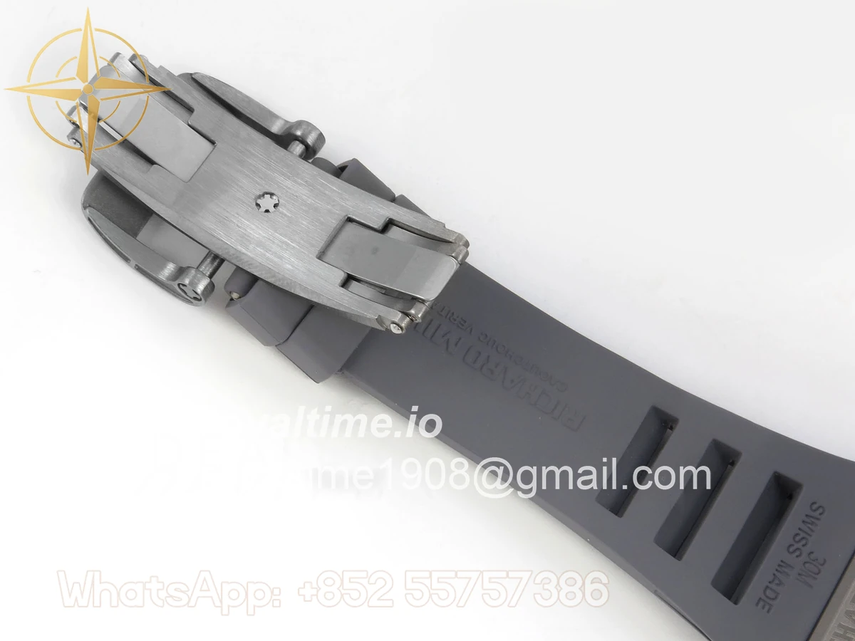 Richard Mille AVF RM055 Gray Cemira on Gray Rubber Strap Vaucher RMUL2 Free Sprung (Mod) - Image 20