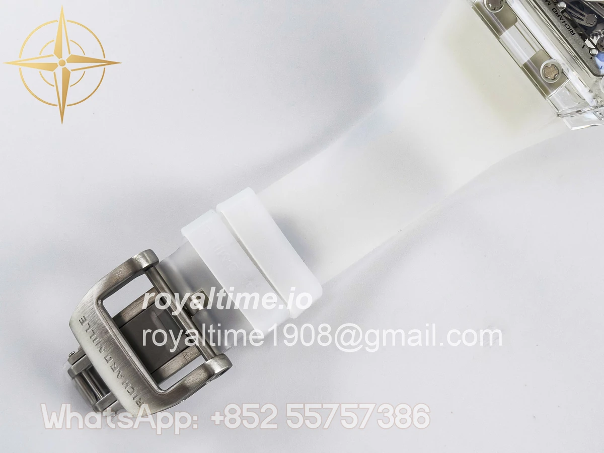 Richard Mille RM56-02 Transparent Tourbillon RMF Skeleton White Dial on Transparent Rubber Strap - Image 20