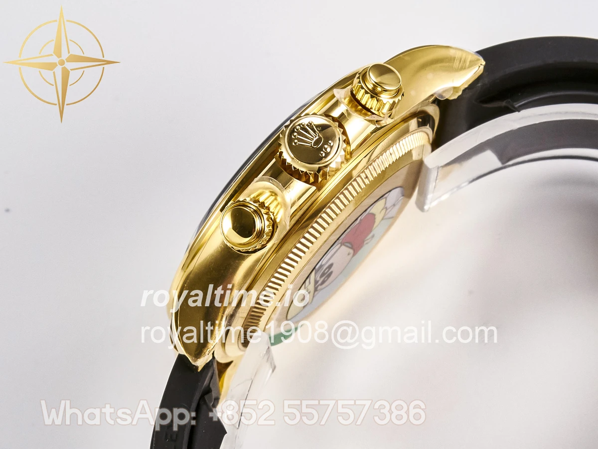 rolex Daytona 126518 YG ARF Black/YG Diamonds Dial on Oysterflex Strap DD4131 V2 (Weighted) - Image 20