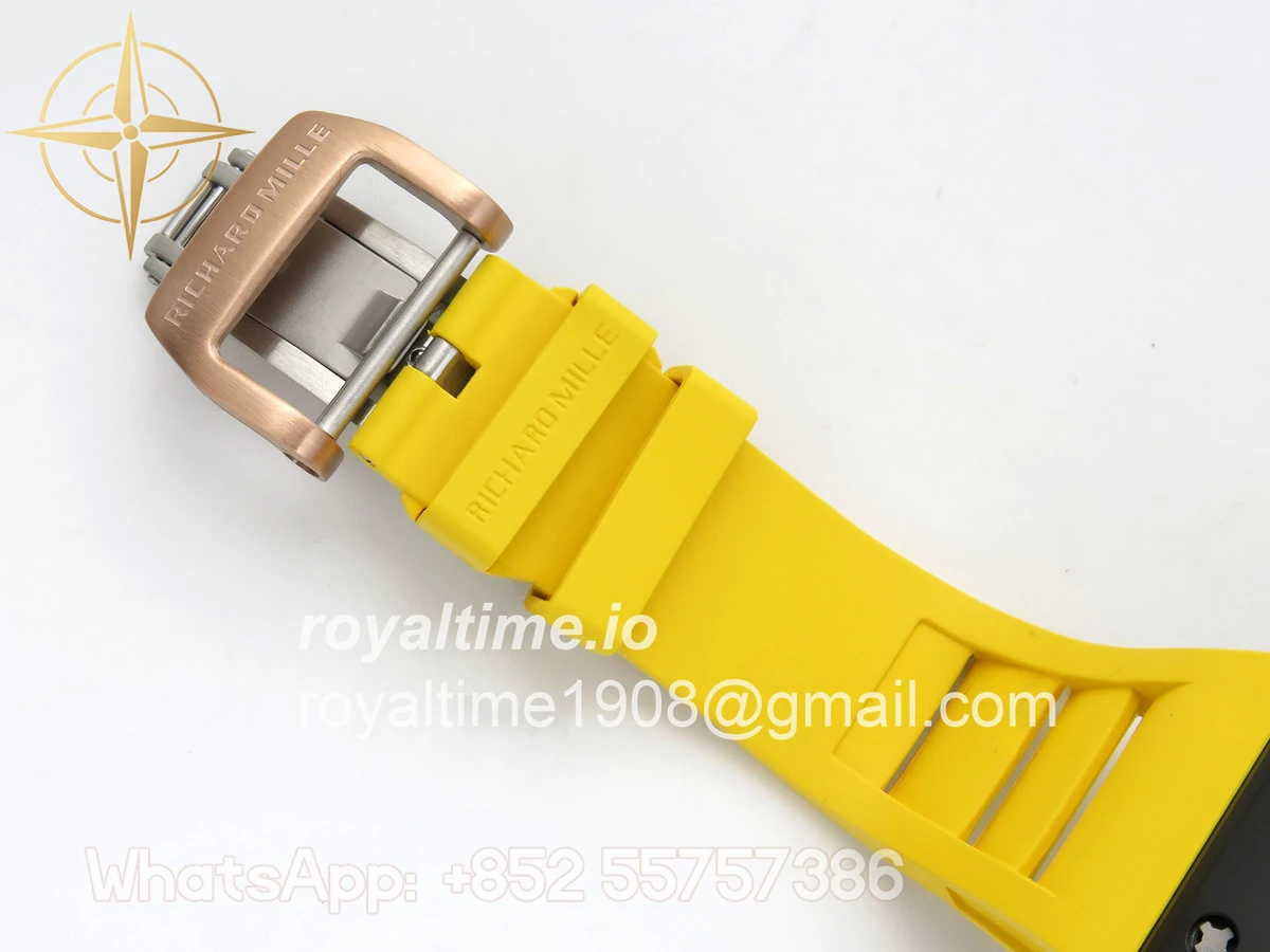 Richard Mille RM88 Tourbillon Smiley White Ceramic RMF on Yellow Rubber Strap - Image 20