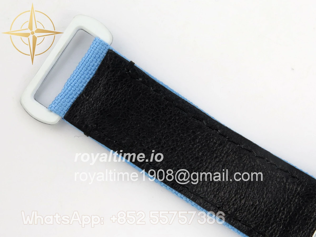 Rolex Daytona DIW White Carbon Case DIWF Edition Baby Blue/White Crystal Dial Crystal Bezel on Baby Blue Nylon Strap DD4801 - Image 20