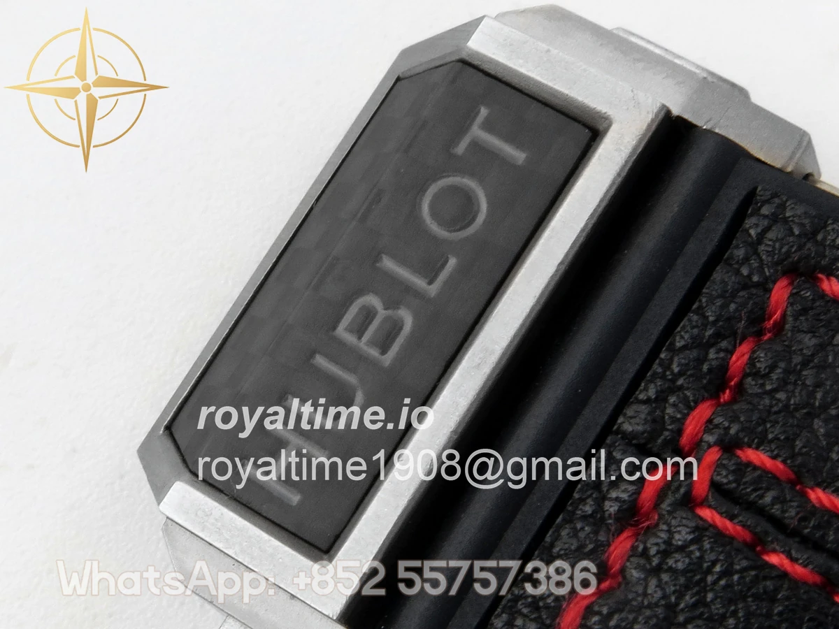 Hublot Big Bang Ferrari Titanium HBBF Carbon Fiber Bezel on Black Leather Strap A1241 - Image 20