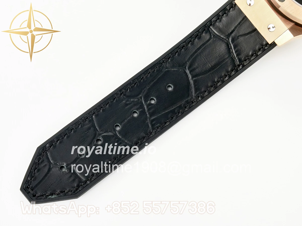 Hublot Classic Fusion 38mm RG JJF Black Dial on Black Gummy Leather Strap - Image 20