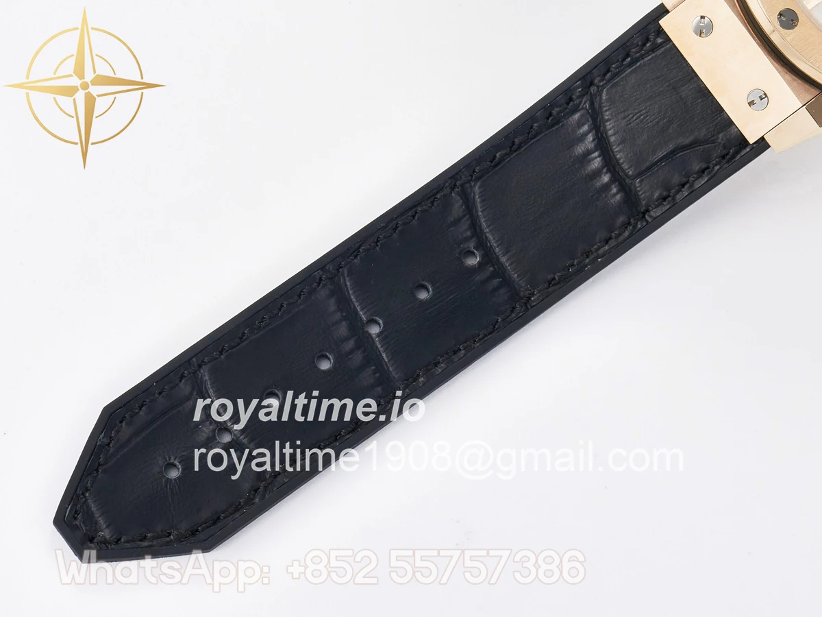 Hublot Classic Fusion 38mm RG JJF White Dial on Black Gummy Leather Strap - Image 20