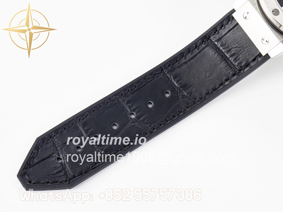 Hublot Classic Fusion 38mm SS JJF Black Dial on Black Gummy Leather Strap - Image 20