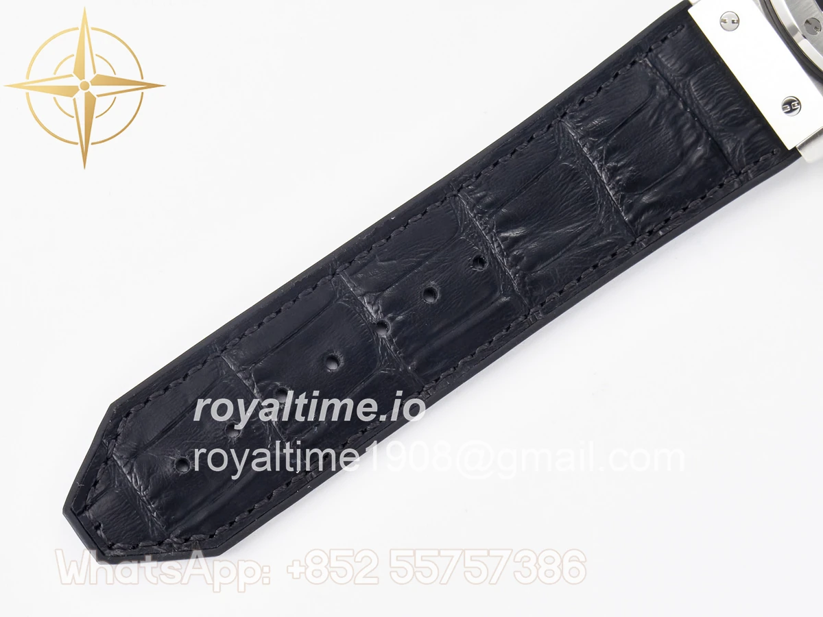 Hublot Classic Fusion 42mm SS JJF Black Dial on Black Gummy Leather Strap - Image 20
