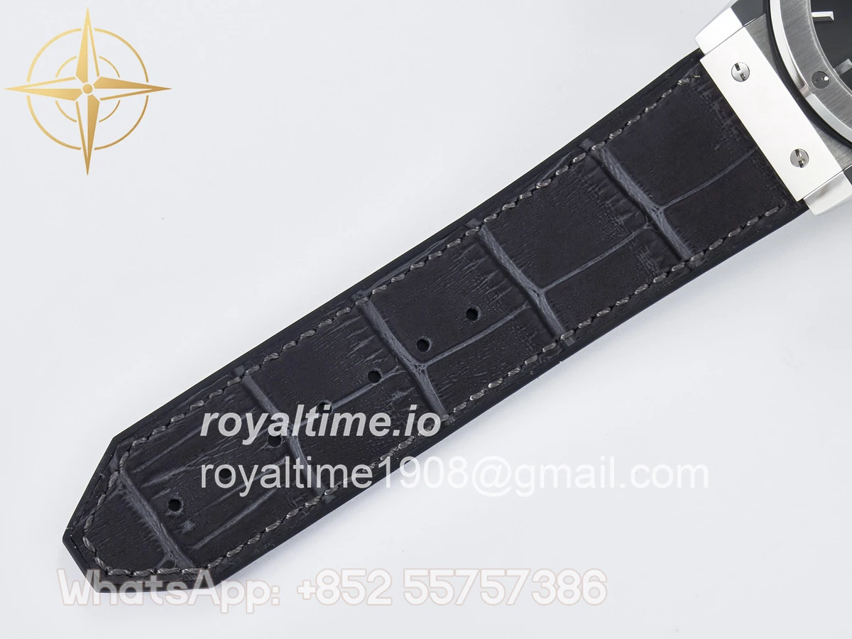 Hublot Classic Fusion 42mm SS JJF Gray Dial on Black Gummy Leather Strap - Image 20