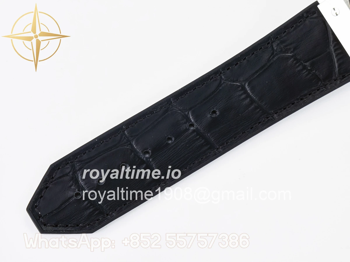 Hublot Classic Fusion 42mm SS JJF White Dial on Black Gummy Leather Strap - Image 20