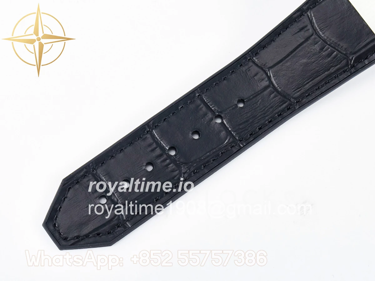 Hublot Classic Fusion Bang 42mm HBF Black Dial on Black Leather Strap A2892 - Image 20