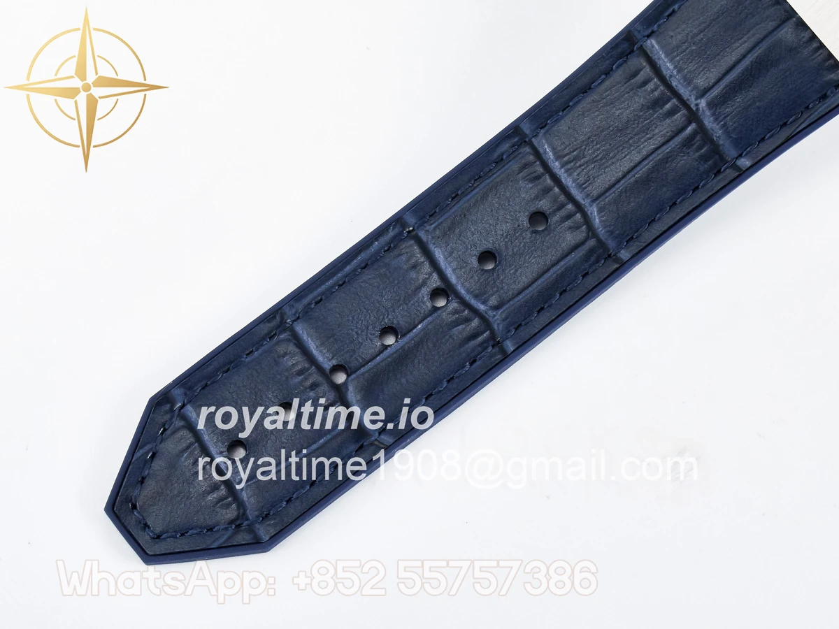 Hublot Classic Fusion Bang 42mm HBF Blue Dial on Blue Leather Strap A2892 - Image 20